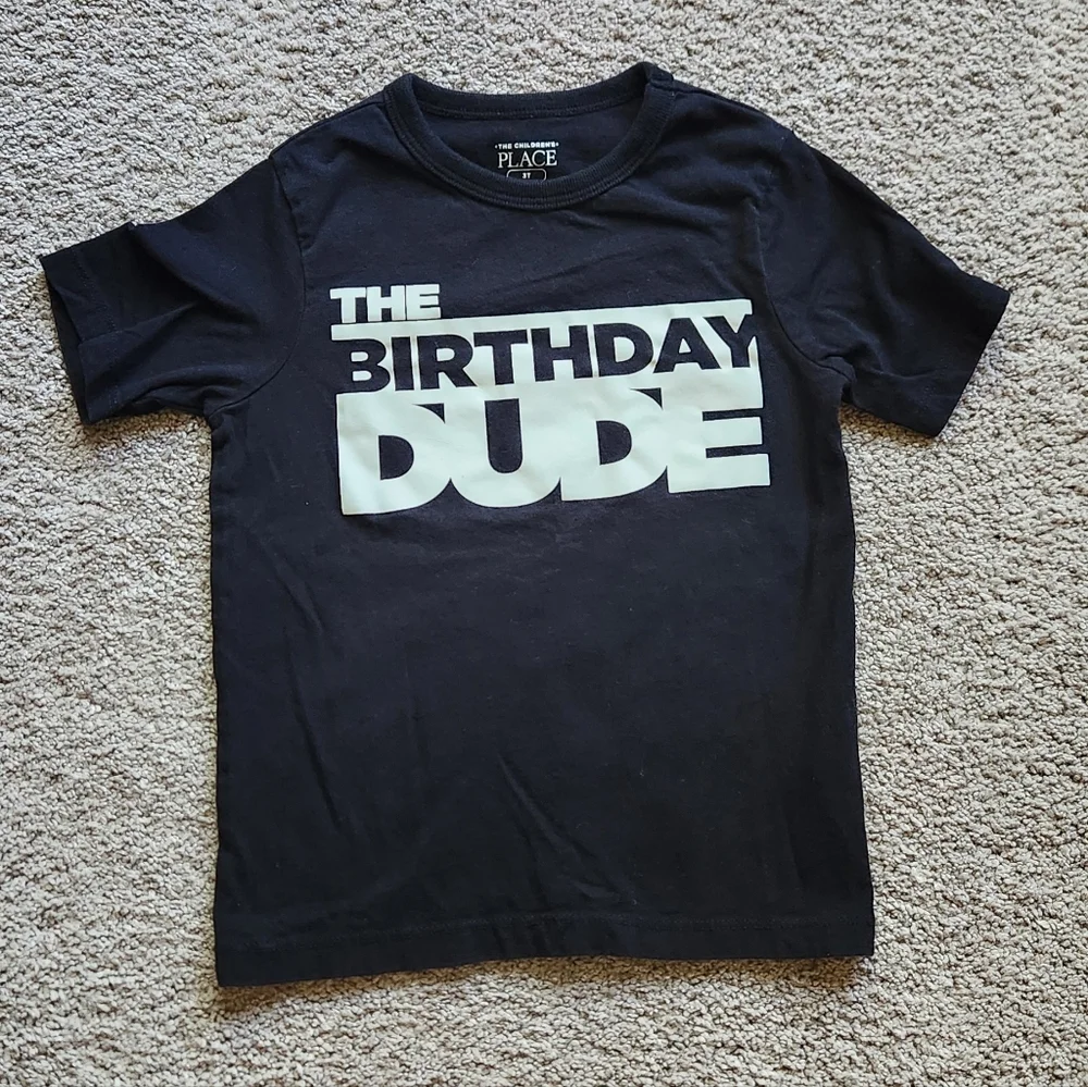 The Children's Place boys black Birthday tee, size 3T